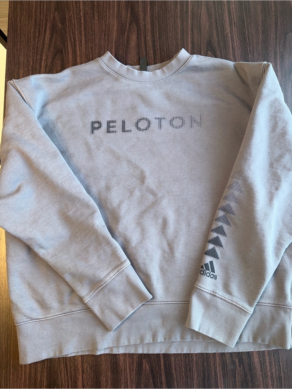 adidas x Peloton Unisex Gray Crew Neck Pullover Sweatshirt Fleece Cotton XL